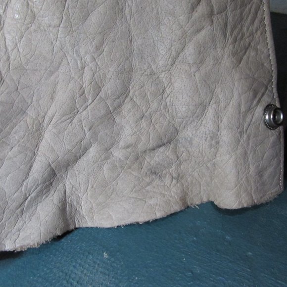 Tan/Light Brown Leather Motorcycle Biker Chaps - Picture 11 of 12